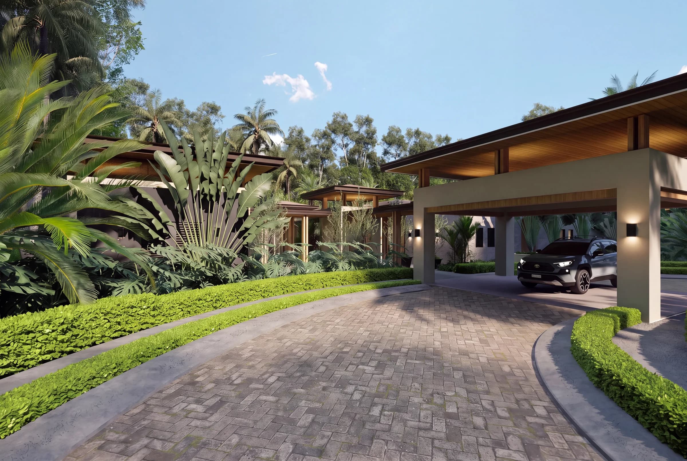 Entrance approach to Selva Grand House